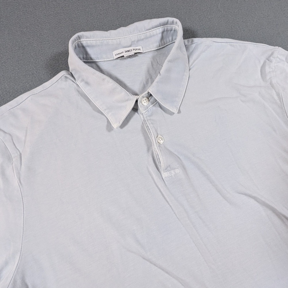 James Perse Polo Shirt Mens Size 2 Short Sleeve Supima Cotton